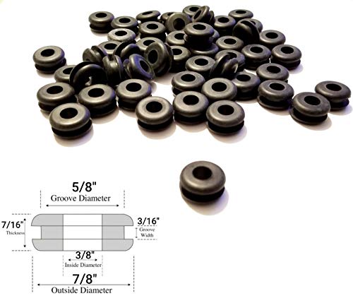 Пакет од 50 гумени Громови 3/8 Внатрешен Дијаметар-3/16 Жлеб-Одговара На 5/8 Дупки За Вежбање