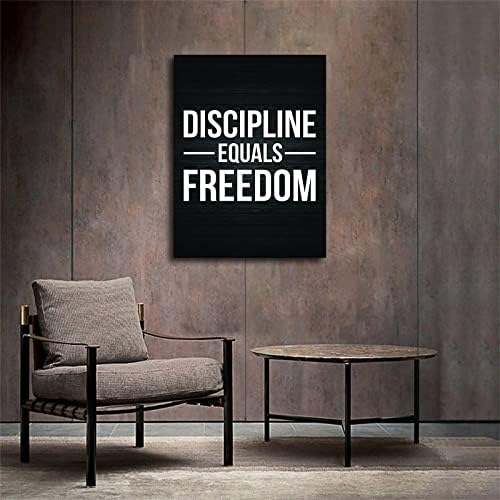 Дисциплина е еднаква на слободата мотивациска реченица постер платно сликарство печатење кул wallидна уметност слика дневна соба