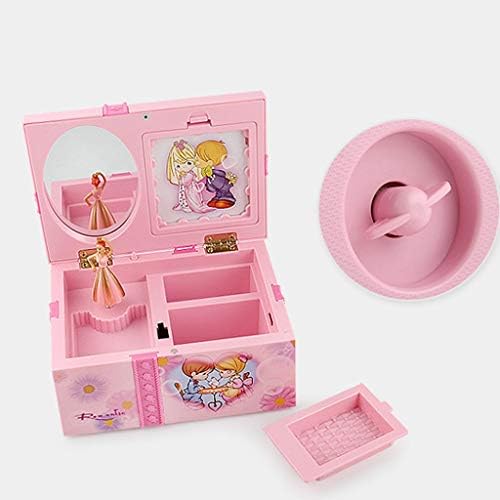 N/A Pink Dancing Girl Music Box Орнаменти Дома украси за накит Организатор Музичка кутија