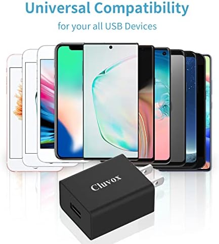 Брз USB Wallид полнач, 3pack Rapid Phone Charger компатибилен за iPhone XS Max/X/XR/8/7 Plus/iPad, 14/13/12/11 Pro/Max, Samsung Galaxy S23/S22/S21/S20/S10/S9