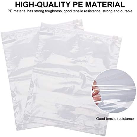 Тојандона Јасна Торба за Складирање 20 парчиња Јасни Поли Кеси За Повторно Затворање Пластични Торбички За Торбички Со Патент Запечатена Торба
