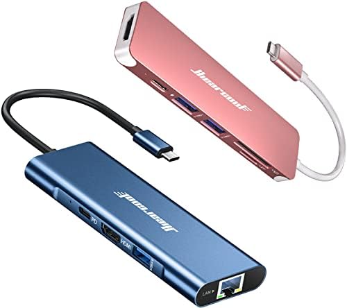 HIEARCOOL USB C Hub, АДАПТЕР USB C Dongle За MacBook Pro, 7 во 1 USB C До HDMI Multport Адаптер, USB C Hub,Адаптер USB C Dongle