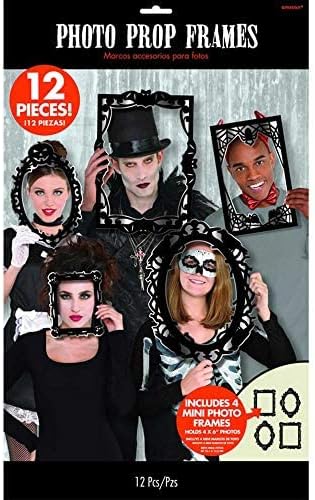 AMSCAN 3900183 Photo Boothy Gothic Frame Props, Asst. Големини 7,75 -20,75, 12 компјутери