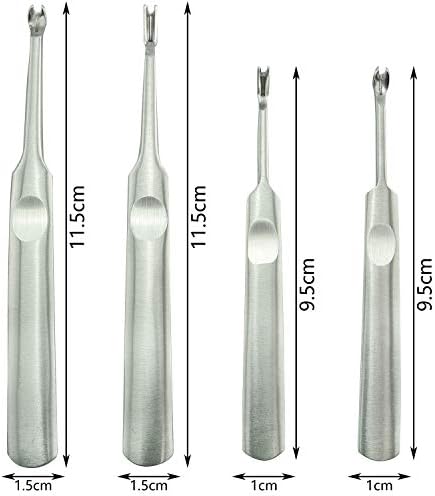 Алатка за кожење со кожа од тегг 4 парчиња од не'рѓосувачки челик Работна кожа Гроувер Еџ Еџ Бевелер Скивење занает DIY алатка