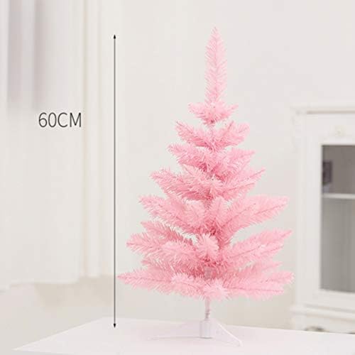 Амосфун мини новогодишна елка со розова елка со лак божиќни божиќни украси украси 60 см