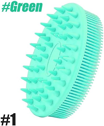 Силиконска тело чистач за коса шампон четка, премиум силиконски loofah, ексфолирачки масиран за скалпот на каросеријата за жени за жени ПЕТ 1 парчиња