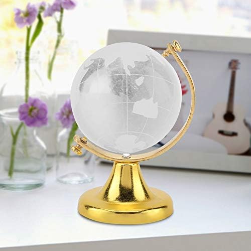 Земјината кристална стаклена топка, мини тркалезна кристална стакло биро за домашни канцелариски украси занаети уметнички подарок