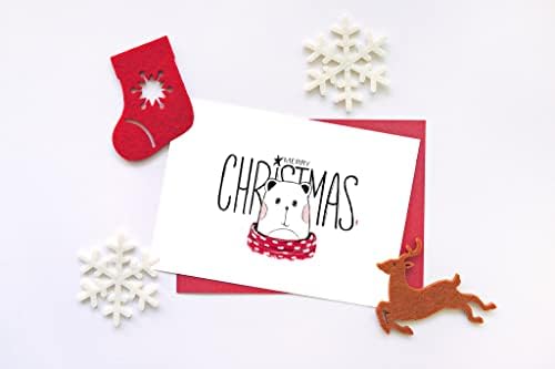 Alibbon Merry Christmas Clear Mamps и Dies за правење картички, зимски мечки, транспарентни силиконски гумени марки заптивки со метални