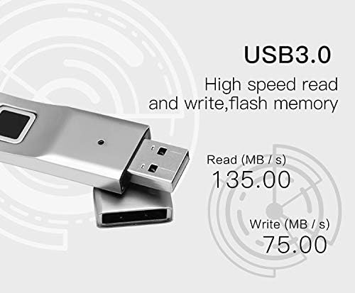 Отпечаток Од прст Шифриран Флеш Диск Погон На Палецот Безбедност USB Складирање На Приватност 32G Биометрика Брз Пренослив