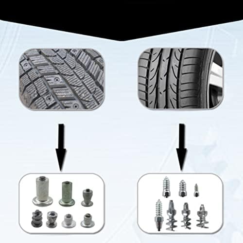 Сет за завртки за гуми, завртки за гуми, 100 парчиња 12мм автомобил SUV ATV анти-лизгачки гума за завртки за гума во тркала гума за снег