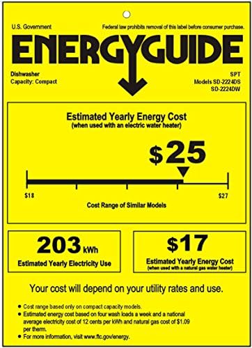 SPT SD -2224DW Energy Star Compact Countertop машина за миење садови со почеток на одложување - преносна машина за миење садови со ентериер од не'рѓосувачки челик и 6 места за поставки з?