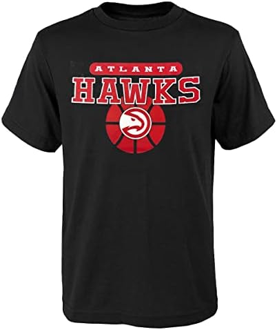 Outerstuff Атланта Хоукс Јуниорс Големина 4-18 маица за лого на кошаркарски тим