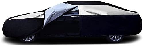 Titan Premium Multi-слој на Car Car Cover за седани 186-202 . Водоотпорна, УВ заштита, заштитна обвивка против крил, отворање на