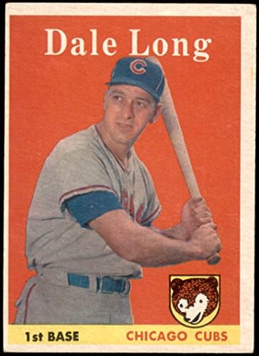 1958 Топпс # 7 Дејл Лонг Чикаго Cubs VG/Ex Cubs