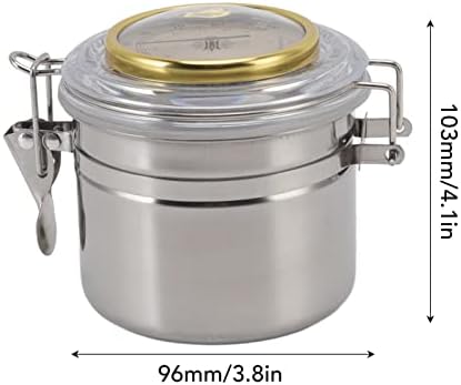 Тегла за складирање на хигрометар, фино песок процес од не'рѓосувачки челик humidor jar водоотпорна трајна за дома