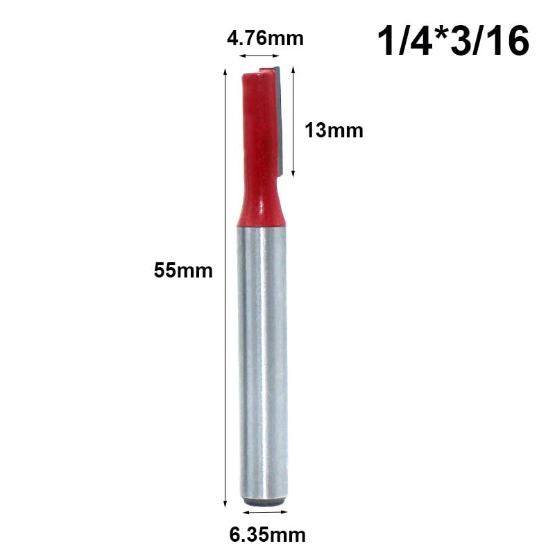Вилснсун 4 парчиња Директно Намалување На Рутер Битови 1/4-Инчен Стебло Двојно Флејта Директно рутер Битови Во Собата -1/2, 5/8,