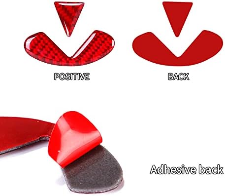 Nuoozy компатибилен со Amblem Amblem Amblem Bagge Decal додаток додаток на јаглеродно влакно воланот налепник на налепница за Infiniti Q50 Q60 Red