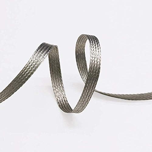 Пазарна жица на Мерлин, кабел со кабел за бакар плетенка 3м/9. 84ft Флексибилност голи Cu метал плетенка со ракав за поврзување на олово жица