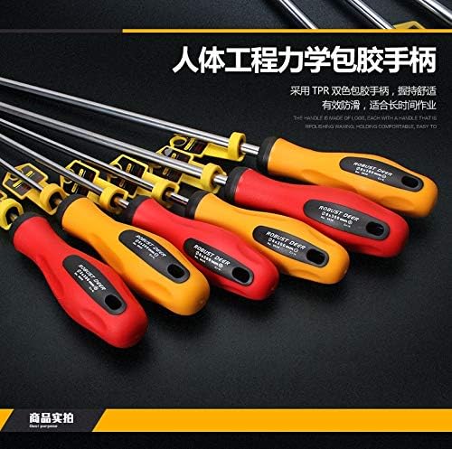 Screwdriver R'Deer Tool Industry Type CRV челик 6/8mm шрафцигери PP/TPR гумена рачка за отстранување на завртки за отстранување на раката за