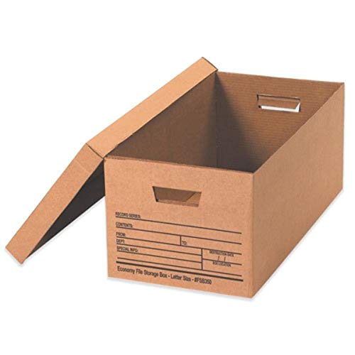 Кутија САД BFSB350 кутии за складирање на датотеки со економија, 24 L x 12 W x 10 H, Kraft