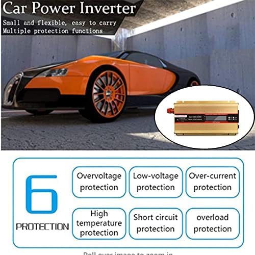 Hydtgz Power Inverter Car Car Car Cure Cure синусен бран инвертер DC 12 V 24 V до 110 V / 220 V со LCD дисплеј Сончев инвертер