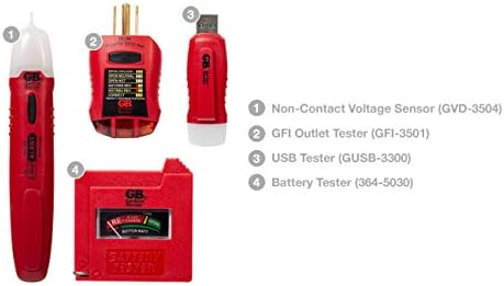 Гарднер Бендер Гк-5 Домаќинство Тестер Електрични Тест Комплет, Црвена &засилувач; Ирвин Менгеме Жица Стриптизета, 8 инчи, Парчиња 10-22 AWG,