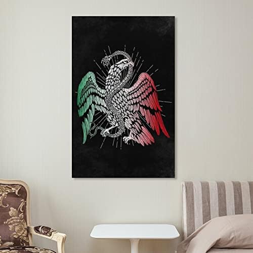 Мексикански календар на Ацтеките Мексикански орел уметнички постер wallидни уметнички слики платно wallид декор дома декор дневна соба декор естетски