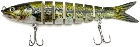 Динкс Сегментирани Риболов Наведуваш Со Реална Акција, Слатководни И Солена Вода 3Д Заеднички Риба Мамка За Големи Устата Бас, Штука, Лосос, И Перде