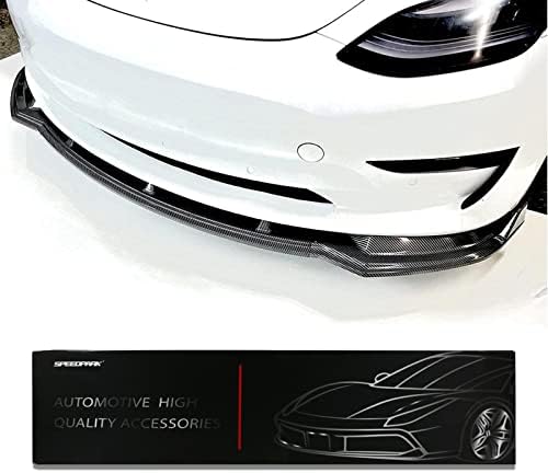 SpeedPark за Tesla Model 3 Предниот браник за усни за усни, сјајни режими спојлери се вклопуваат за 2017 2018 2018 2019 2020 2021 2021 2022