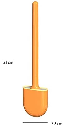 ЗУКЕМС Тоалет Четка Тоалет Четка Вода Истекување Доказ Со База Силиконски Брос Wc Рамна Глава Флексибилни Меки Влакна Четка Со Брзо Сушење Држач Во Собата