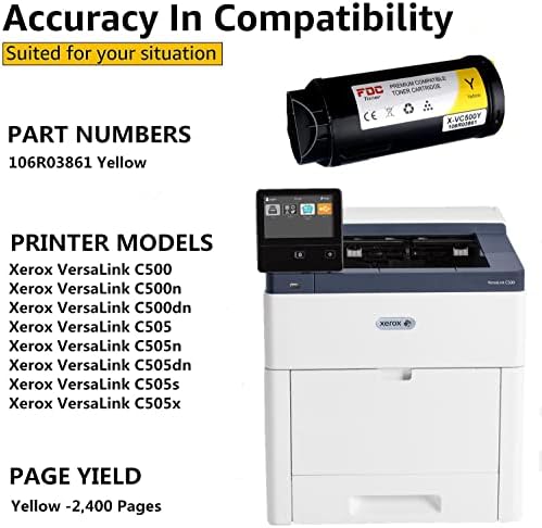 FDC C500 C505 106R03861 Компатибилен Тонер Касети Замена За Xerox VersaLink C505 C505S C505X C500 C500N C500DN Печатачи