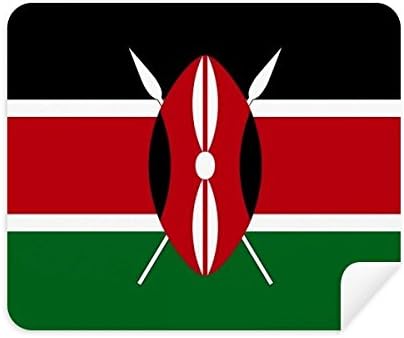 Кенија Национално Знаме Африка Земја Чистење Крпа За Чистење На Екранот 2 парчиња Велур Ткаенина