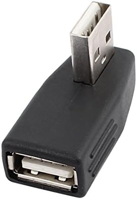 AEXIT 2 во додатоци за блиц 1 Лев десен агол USB 2.0 тип на машки до женски адаптер Адаптер прстени конвертор
