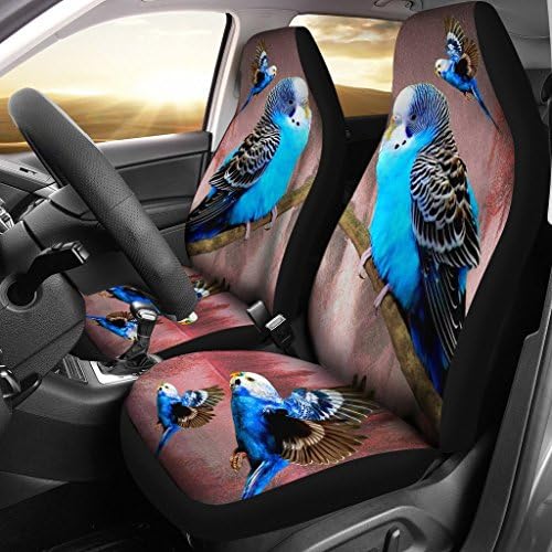 Обвивки за седишта за печатење на птици со сини буџики