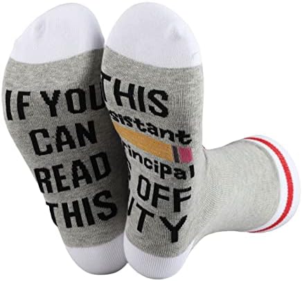 PWHAOO 1 Пар Смешни Помошни Главни Чорапи Овој Помошник Директор Е Надвор Од Должност Чорапи Главен Подарок За Благодарност