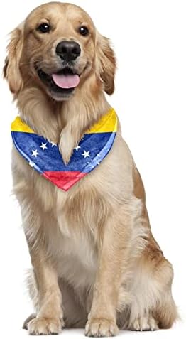 Куче Бандани 2 Пакет, Знаме На Венецуела Миленичиња Шамија, Шифон Бандани Триаголник Лигавчиња Додатоци За Мали Средни Големи Кучиња Кученца