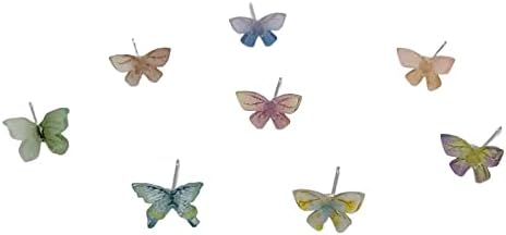 8 ПАРЧИЊА Обетки Со Пеперутки За Девојчиња Мала Обетка Со Обетка 925 Сребрени Обетки За Жени Хипоалергични Обетки Со Обетки