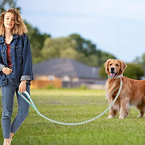 Oputair Dog Cooke и Leash Set, удобна постепена чиста памучна рачка за кучиња, стилски златен метал од розово метал, кучиња