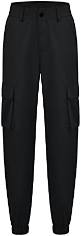 Истегнати карго панталони обични панталони со високи половини џогерски панталони лабави панталони со двојни панталони формални панталони
