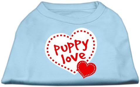 Mirage Pet Products Puppy Love Screen Print Mirts Baby Blue Blue LG