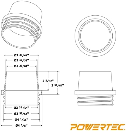 POWERTEC 70193 Завртка Крајот Брзо Спојка за 4 Црево-Левата Рака Навој Адаптер