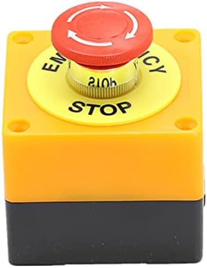 Makee 1PCS Shell Red Sign Push Switch Switch DPST печурки копче за итни случаи AC 660V 10A NO+NC LAY37-11ZS