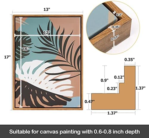 Фолк лебдечка рамка за сликање од 16x20 инчи платно слика 0,6-0,8 ”длабока, 2 пакет рамка за плови за отпечатоци, уметничка рамка