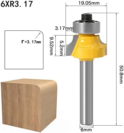 LRJSKWZC ROUTER BITS 6mm Shank Fire Fire Thnife Rood Router Dript Bit Alloy Alloy Gead со секач за мелење на лежиште за алатки
