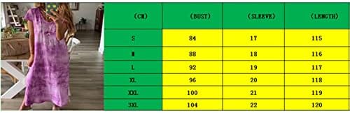 Ofенски V врат со кратки ракави со кратки ракави, лабава вратоврска боја, сплит, поделена долга макси фустани, обични врвови за печатење Туника, врзани фустан за зама?