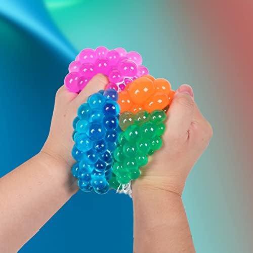 Олеснување на стресот исцедете ја топката за топка, незгодна играчка фигурална грозје аутизам сензорни топки играчки пакет за