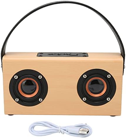 Ретро Bluetooth звучник, 1200mAh Безжичен стерео преносни раце бесплатно повикување на звучникот на гроздобер музички плеер, за домашно