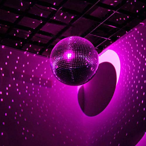 Alytimes Mirror Disco Ball - 8 -инчи кул и забавно сребрено виси забавно диско топка - украси за забави, дизајн на забави, дизајн