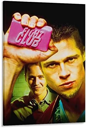 Xiaom Fight Club Classic Classic Vintage Movie постер за спална соба естетски wallиден декор платно arvиден уметност подарок 12x18inch