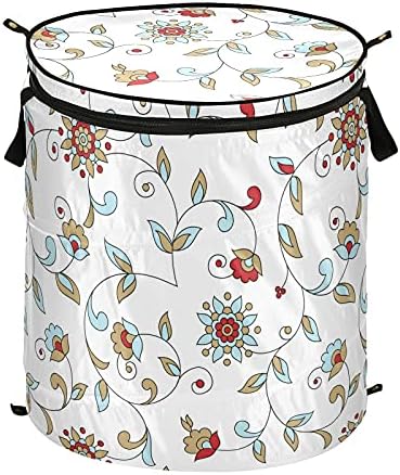 Пајсли Шарен цвет Поп -поп -алишта за перење со капаци за преклопување на капакот за складирање на капакот за склопување на алишта за кампување